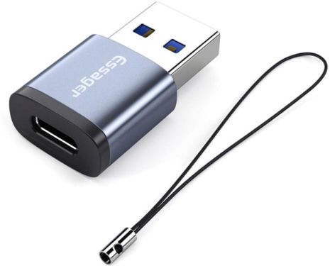 Адаптер Essager Soray OTG (Type-C Female to USB-AMale) USB3.0 Adaptor grey (EZJCA-SRB0G)