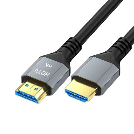 Кабель HDMI 2.1|8K 60HZ, 4K 144HZ, 48Gbps, HDR, eARC| 1M, Grey