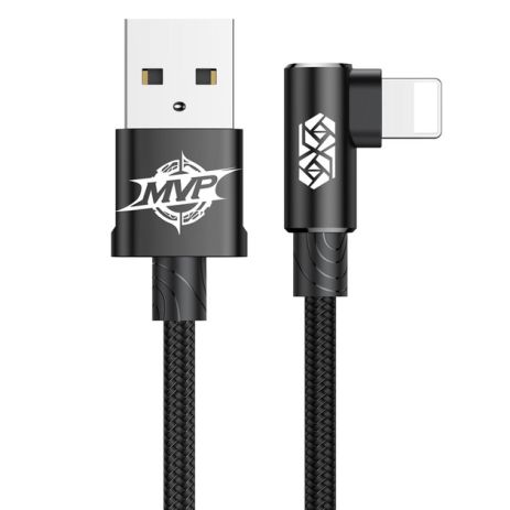 USB Baseus MVP Elbow CALMVP Lightning 2A 1m Черный, 01