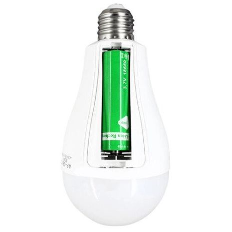 LED Лампа 20W з акумулятором аварійна (E27/20W/3W від АКБ/2*18650/up4 Hours/6800K/CC160mA) AP-2916