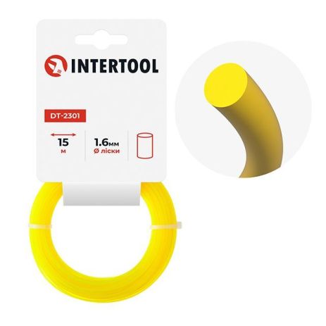 Лісочка для тримера "коло", 1.6 мм * 15 м INTERTOOL DT-2301