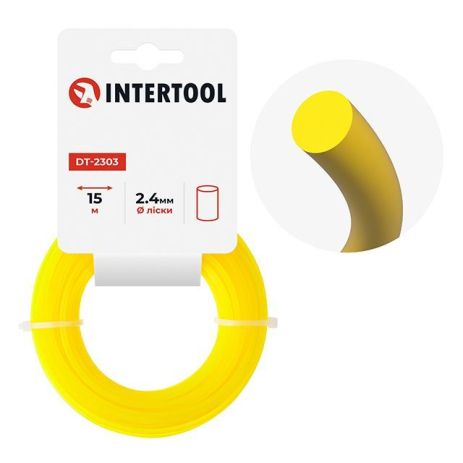 Лісочка для тримера "коло", 2.4 мм * 15 м INTERTOOL DT-2303