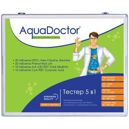 Тестер для басейну AquaDoctor 5 в 1