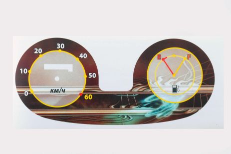 Наклейка на спідометр (60км/год) (mod:4) E65