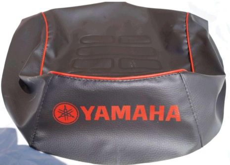 Чохол сидіння Yamaha JOG SA 01/04/08/12 (шкірвініл, кант, напис YAMAHA) (EURO) IGR