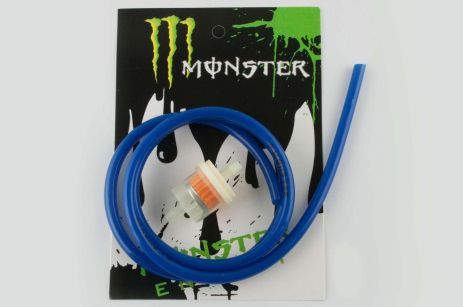 Паливний шланг Ø4mm, 1 метр (синій) MONSTER ENERGY (XJB)