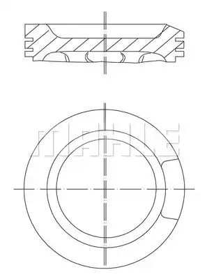 Поршень VW Passat/Audi A3/A4/A6 1.8T 97-05 (81.51mm/+0.5), MAHLE/KNECHT (0330402)