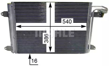 Радіатор кондиціонера SKODA OCTAVIA (1Z3) alt, MAHLE/KNECHT (AC324000S)