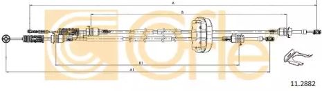 Трос кулисы Trafic/Vivaro 2.0 i 01- (1215/930+1295/975), COFLE (112882)