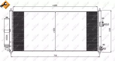 Конденсатор кондиціонера NISSAN Almera 00- (NRF), NRF (35435)