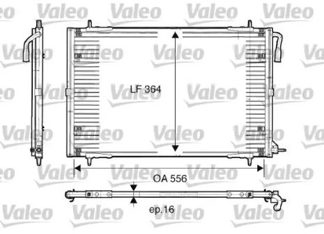 Конденсатор кондиционера PEUGEOT 206/206CC/206SW, VALEO (817283)