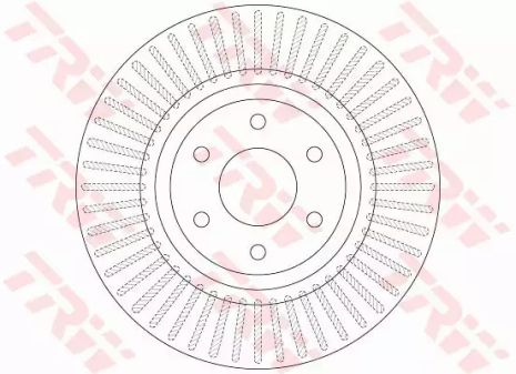 Диск тормозной (1 шт.) NISSAN Navara/Pathefinder FD=319mm 05, TRW (DF6425)