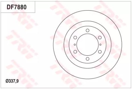 Диск тормозной LAND CRUISER 150 3.0D-4D 2010-,4.0 V6 VVT-I 2010-передн. , TRW (DF7880S)