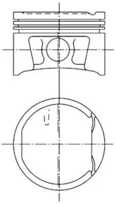 Поршень двигателя DACIA/NISSAN/RENAULT K4M 1,6B 79,51 STD, KOLBENSCHMIDT (99746600)