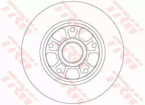 Диск тормозной (1 шт.) RENAULT Fluence/Megane RD=260mm 08, TRW (DF6182)