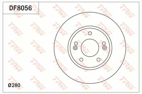 Диск тормозной передний HYUNDAI i30 TRW DF8056