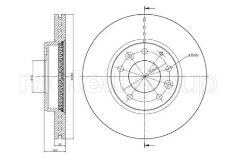 Диск гальмівний передній Mazda 6 (05-08), CIFAM (800621C)