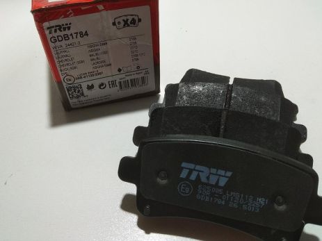 Колодки задние тормозные Opel, TRW (GDB1784) дисковые (95514644)