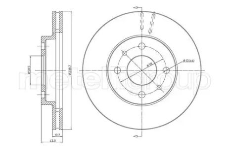 Диск гальмівний передній Priora/Vega/110/111/112 95-18, CIFAM (800553)