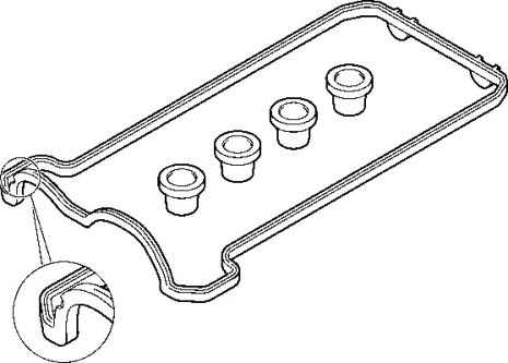 Прокладка клапанної кришки ліва MERCEDES-BENZ E-CLASS (W124), S-CLASS (W140) ELRING (475830)