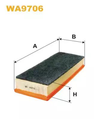 Фильтр воздушный RENAULT LAGUNA, WIX FILTERS (WA9706)