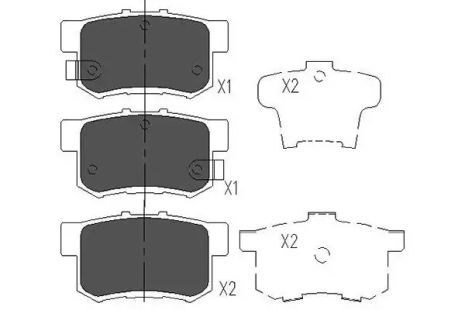 Колодки задние тормозные Accord/Civic/CR-V/FR-V 90-, KAVO PARTS (KBP2009)