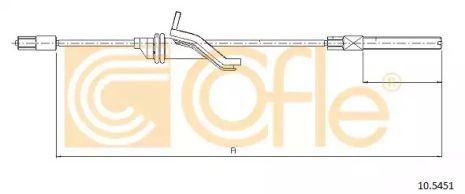 Трос ручного тормоза передний Ford Kuga 08-(360), COFLE (105451)