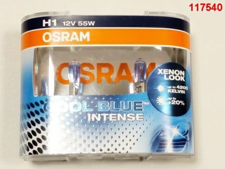 Лампа OSRAM H1 12v 55w Cool Blue Intense (4200 kelvin) Xenon Look (64150 CBI) пара