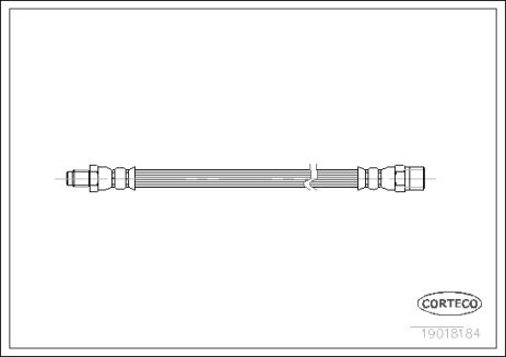 Тормозной шланг зад. T4 96-03/Golf II/Passat 96-, CORTECO (19018184)