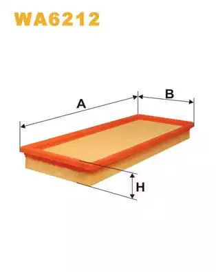 Фильтр воздушный VOLVO 164, PEUGEOT 309, WIX FILTERS (WA6212)