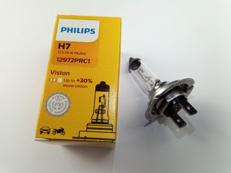 Лампа PHILIPS H7 12v 55w Premium +30% (12972 PR) 1 шт. (12972 PRC1)