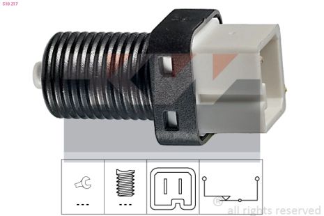 Выключатель датчик стоп сигнала LANCIA ZETA, FIAT SCUDO, CITROËN EVASION, KW (510217)