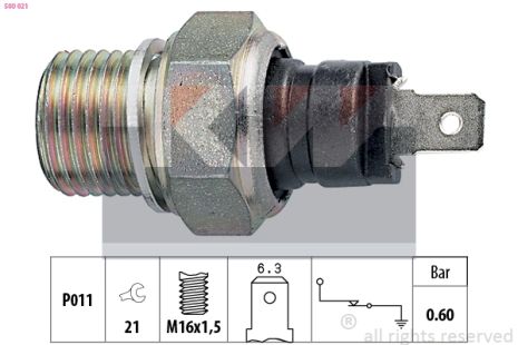 Датчик давления масла FORD SCORPIO, CITROËN C15, ROVER 400, KW (500021)