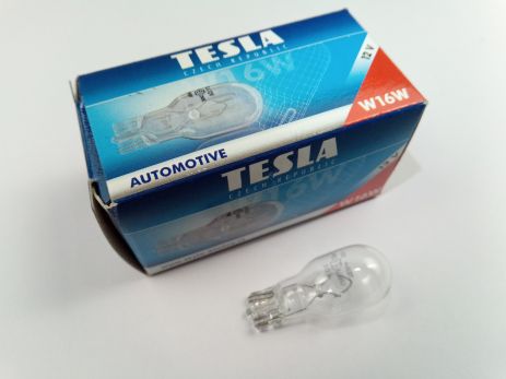 Лампа бесцокольная TESLA 12V W16W (B66101) (10 шт. в уп.) цена за 1 шт