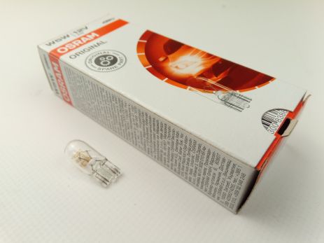 Лампа бесцокольная OSRAM 12V W5W (2825) (10 шт. в уп.) (99132YZZBA) цена за 1 шт