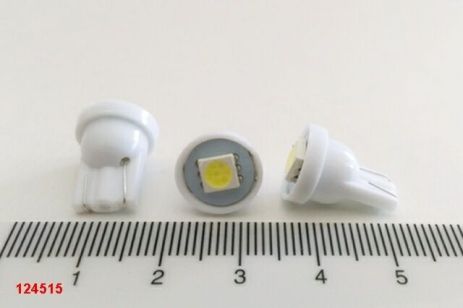 Лампа светодиод б/ц 24V W5W T10 1SMD белая