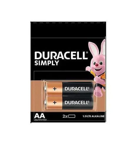 Лужні батарейки Duracell LR6 AA 1.5V 2 шт.