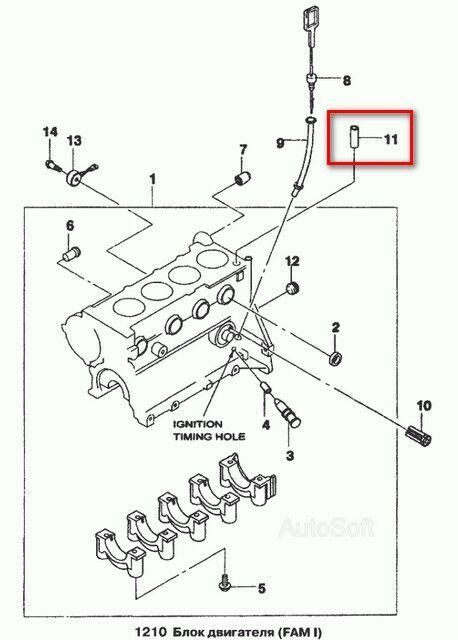 Втулка направляюча блоку Lanos, "GM" (94580523)