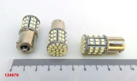 Лампа світлодіод с/ц 12V P21W 1156 64SMD (12 х 06) біла