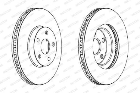 Диск тормозной TOYOTA CALDINA, TOYOTA ALLION, TOYOTA PREMIO, FERODO (DDF1484C)