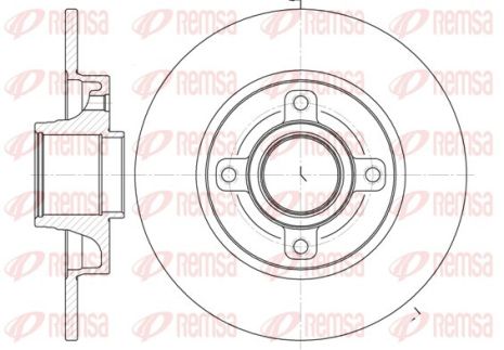 Диск тормозной DS DS, CITROËN DS3, PEUGEOT 208, REMSA (6101400)