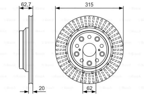 Диск тормозной LEXUS LS, BOSCH (0986479T06)