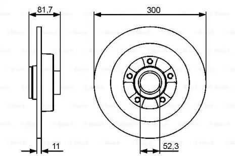 Диск тормозной RENAULT LATITUDE, RENAULT LAGUNA, BOSCH (0986479446)