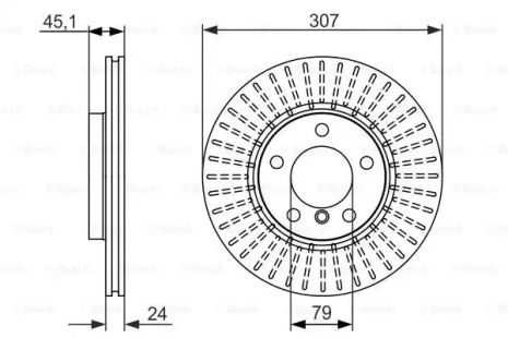 Диск тормозной MINI MINI, BOSCH (0986479726)