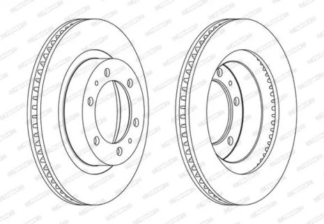 Диск тормозной TOYOTA HILUX, TOYOTA FORTUNER, FERODO (DDF2606C)