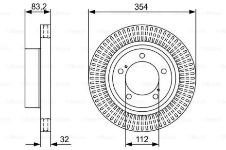 Диск тормозной LEXUS LX, TOYOTA TUNDRA, TOYOTA SEQUOIA, BOSCH (0986479V50)