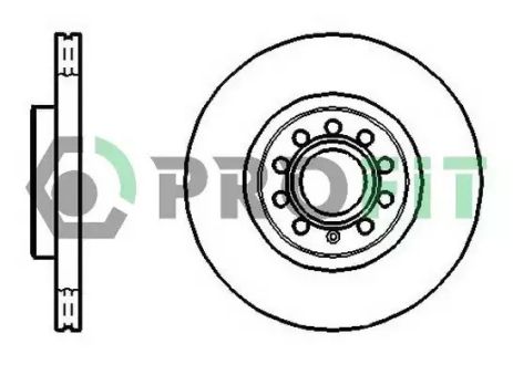 Диск гальмівний SEAT LEON, AUDI Q3, VW GOLF, PROFIT (50101305)