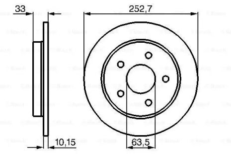 Диск гальмівний FORD SCORPIO, BOSCH (0986478196)