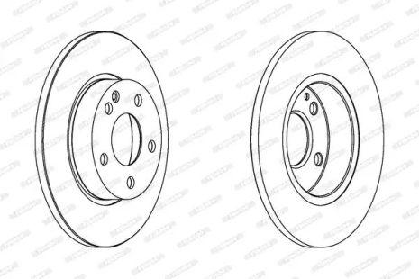 Диск тормозной MERCEDES-BENZ A-CLASS, FERODO (DDF1219C)