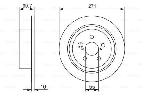 Диск тормозной TOYOTA AVENSIS, BOSCH (0986479613)